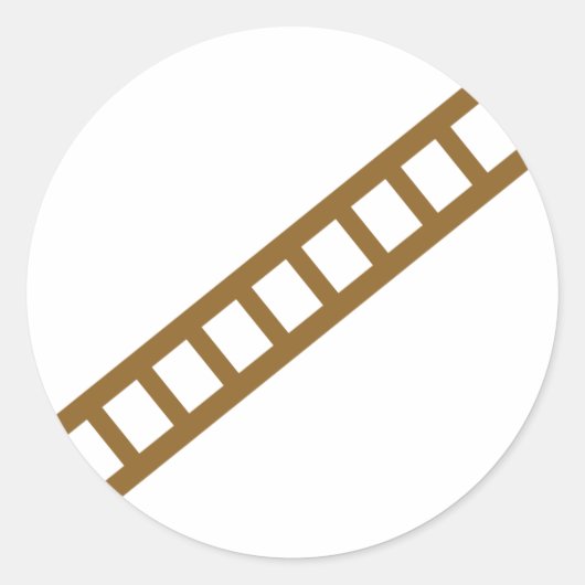 Holzleiter Runder Aufkleber (Vorderseite)