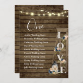 Holzleiter-Tisch-Einsitzkarte (Vorne/Hinten)