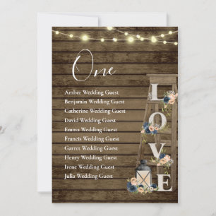 Holzleiter-Tisch-Einsitzkarte