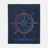 Holzlenkrad Fleecedecke (Vorderseite)