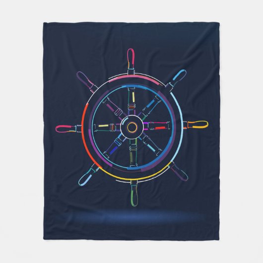 Holzlenkrad Fleecedecke (Vorderseite)