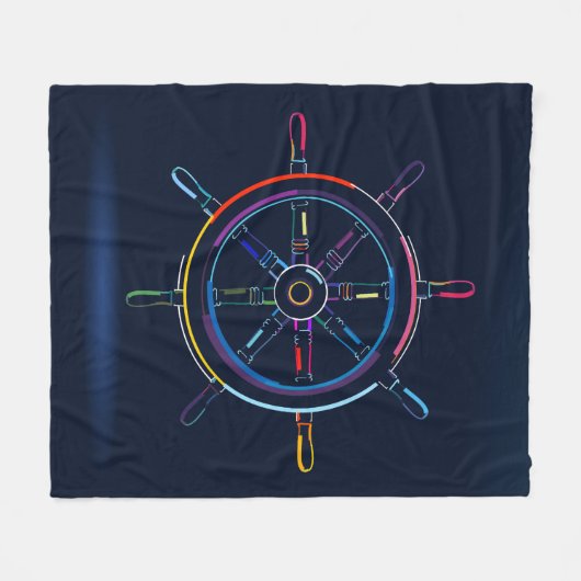 Holzlenkrad Fleecedecke (Vorderseite (Horizontal))