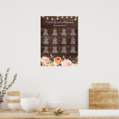 Holzleuchten, Blusen und Pfirsichblumen Poster (Küche)