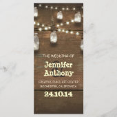 Holzleuchten Mauerkirschen rustikale Hochzeitsfeie Programm (Vorderseite)