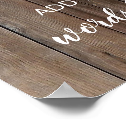 Holzleuchten-Vorlage machen Ihr eigenes Poster (Ecke)