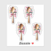 Holzlöffel Aufkleber (Blatt)