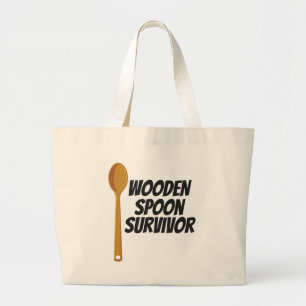 Holzlöffel Survivor Funny Nostalgie Jumbo Stoffbeutel