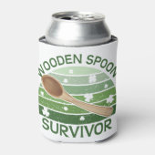 Holzlöffel Survivor Funny St Paddys Tagesdesign Dosenkühler (Kanne Vorderseite)
