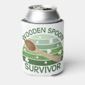 Holzlöffel Survivor Funny St Paddys Tagesdesign Dosenkühler (Kanne Rückseite)