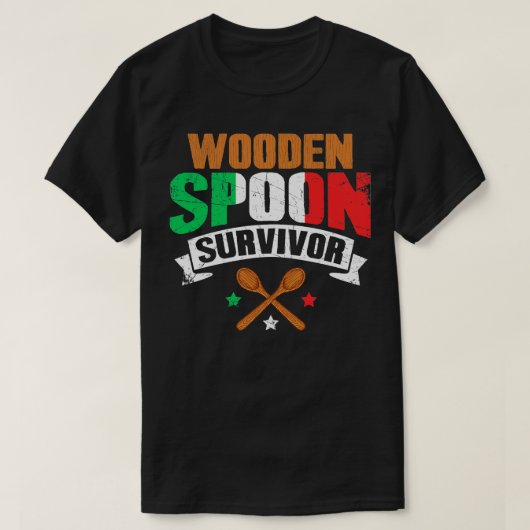 Holzlöffel Survivor Italienisch T-Shirt (Design vorne)