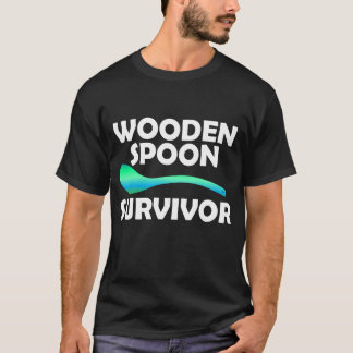 Holzlöffel-Überlebender Bunter Sarkastischer Humor T-Shirt