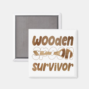 Holzlöffelüberlebende Funny Italian Fun Expression Magnet
