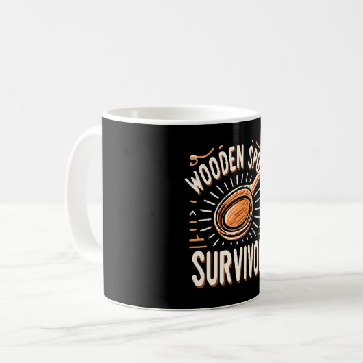 Holzlöffelüberwuchs Kaffeetasse (Vorderseite Links)