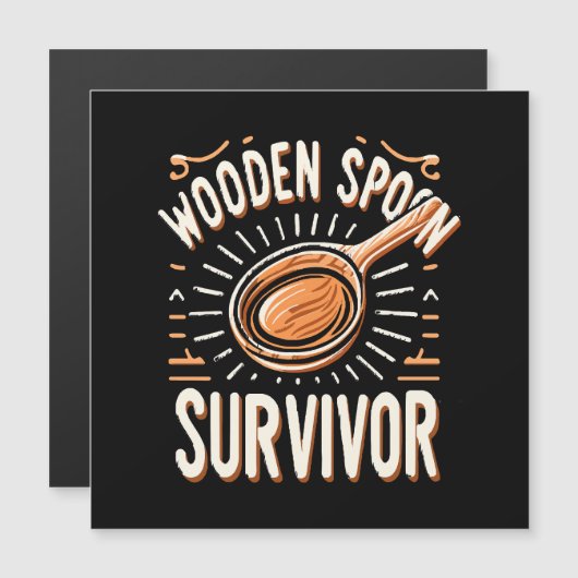 Holzlöffelüberwuchs Magnetkarte (Vorne/Hinten)