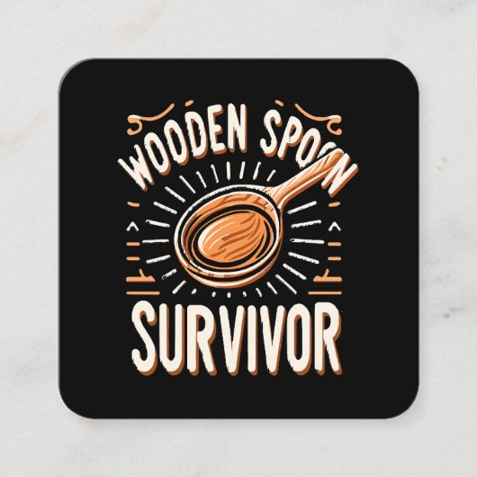 Holzlöffelüberwuchs Quadratische Visitenkarte (Vorderseite)