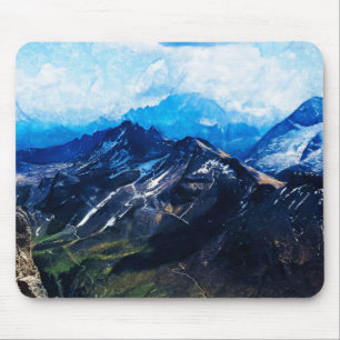 Holzmalerei - Dolomiten in Italien Mousepad