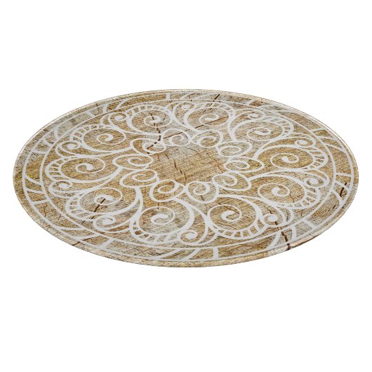 Holzmandala Schneidebrett (Ecke)