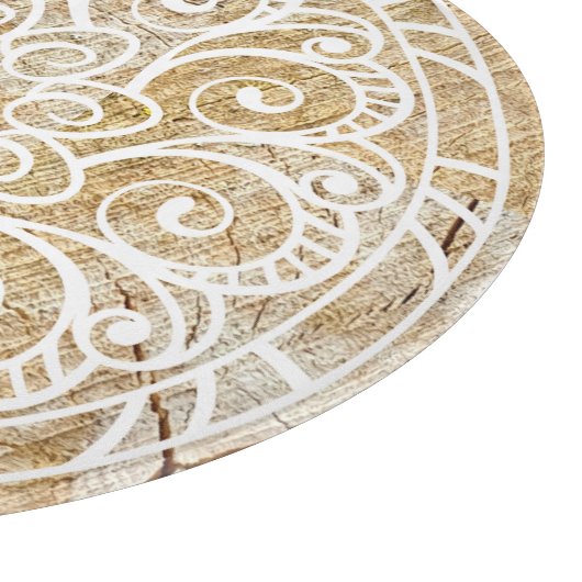 Holzmandala Schneidebrett (Ecke)