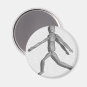 Holzmannequin Magnet (Vorderseite/Rückseite)