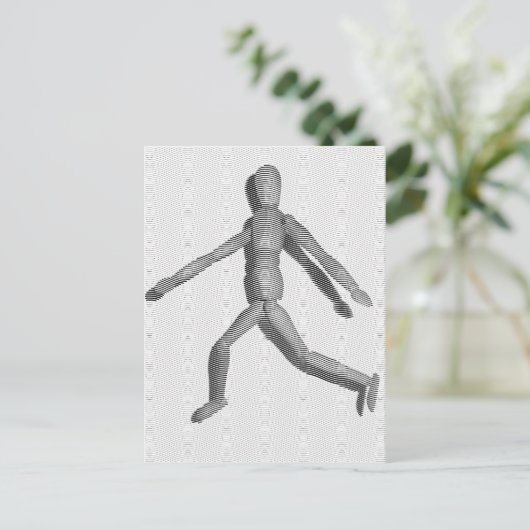 Holzmannequin Postkarte (Stehend Vorderseite)