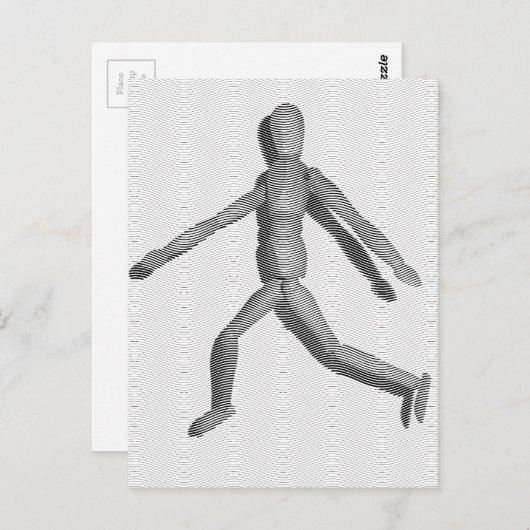 Holzmannequin Postkarte (Vorne/Hinten)