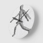 Holzmannequin Runde Wanduhr (Winkel)