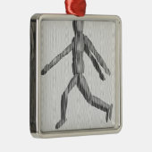 Holzmannequin Silbernes Ornament (Rechts)