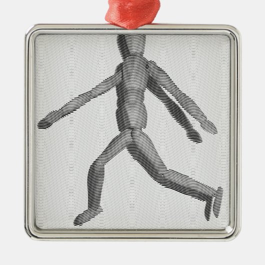 Holzmannequin Silbernes Ornament (Vorne)