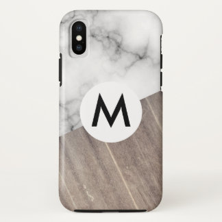 Holzmarmor mit Monogramm Case-Mate iPhone Hülle