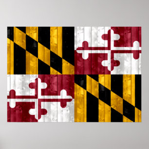 Holzmarylanderflagge Poster