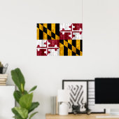 Holzmarylanderflagge Poster (Heimbüro)