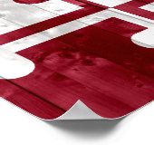 Holzmarylanderflagge Poster (Ecke)