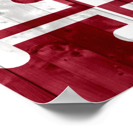 Holzmarylanderflagge Poster (Ecke)