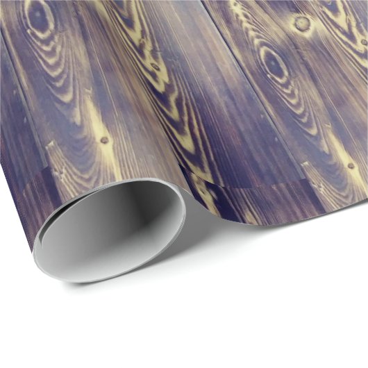 Holzmaserung Kunst Geschenkpapier (Rolleneckpunkt)