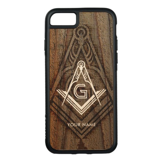 Holzmasonic Phone Case | Geschenkideen für Freimau Carved Wood iPhone Hülle (Rückseite)