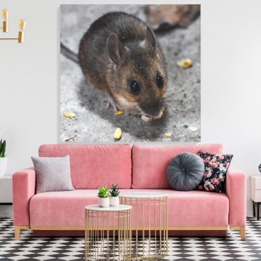 Holzmäuse Leinwanddruck (Insitu (Wohnzimmer))