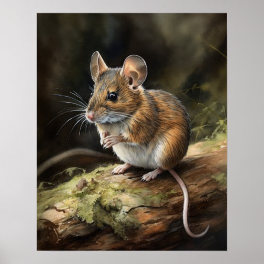 Holzmäuse Woodland Animal Art Print Poster (Vorne)