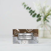 Holzmetall | Gravur der industriellen Werkzeuge Visitenkarte (Stehend Vorderseite)