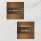 Holzmetall modern minimalistisch quadratische visitenkarte (Vorne/Hinten)