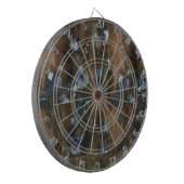 Holzmöbel aus gealtertem Holz Dartscheibe (Vorderseite Links)