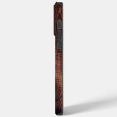 Holzmonogramm anfänglicher rustikaler Hirschantler Case-Mate iPhone Hülle (Rückseite / Links)