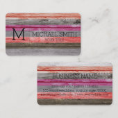 Holzmonogramm Visitenkarte (Vorne/Hinten)