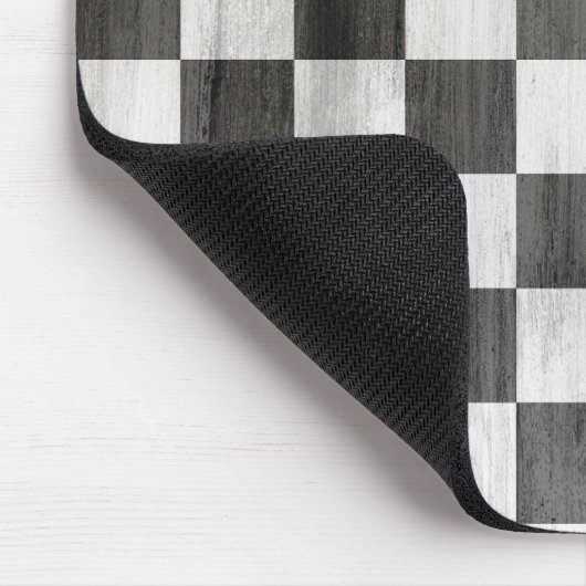 Holzmuster aus Schachbrett Mousepad (Ecke)