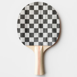 Holzmuster aus Schachbrett Tischtennis Schläger