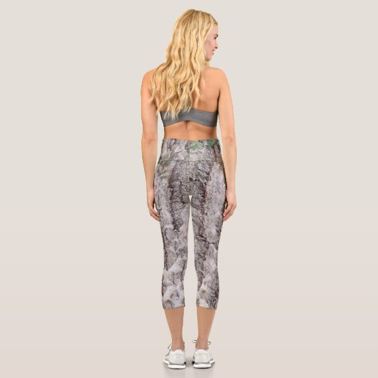 Holzmuster Capri Leggings (Rückseite)