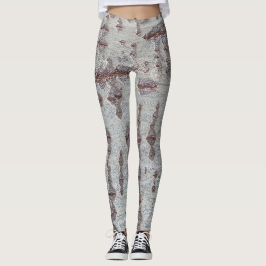 Holzmuster Leggings (Vorderseite)