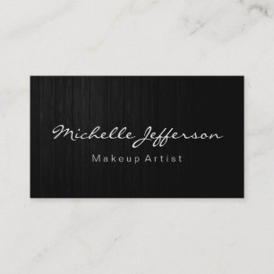 Holzmuster Makeup Artist Script Business Card Visitenkarte