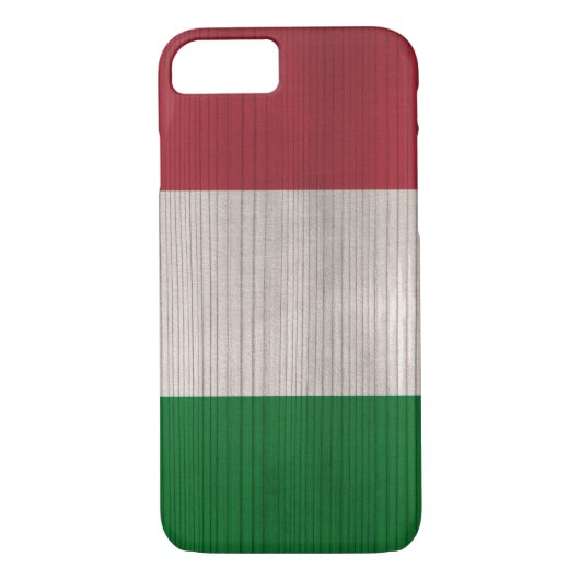 Holzmuster mit italienischer Flagge Case-Mate iPhone Hülle (Rückseite)