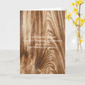 Holzmuster Personalisiert 5. Hochzeitstag Karte (Gelbe Blume)