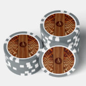 Holzmuster Pokerchips (Stapel)